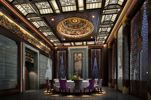 鄂温克低调奢华的新中式酒店设计效果图